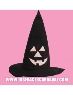 Gorro Bruja Calabaza Luz
