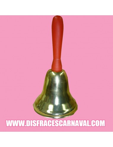 Campana Noel metal oro Brillo