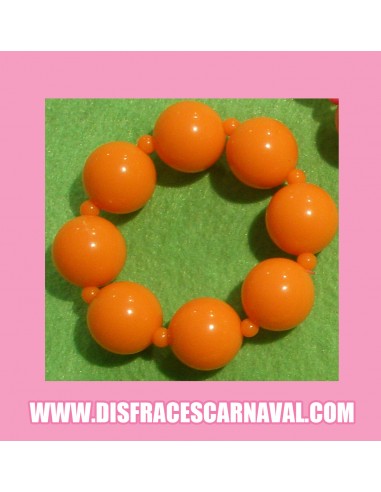 Pulsera elastica bolas Gr Naranja