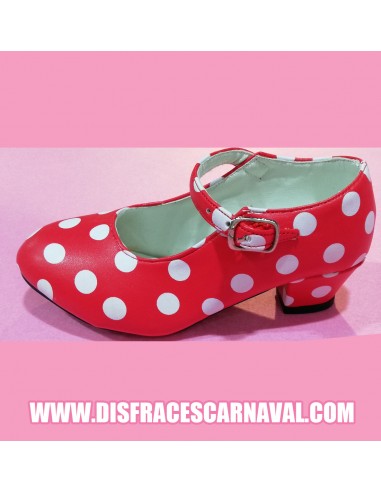 Zapato sevillana sintetico lunares hebilla