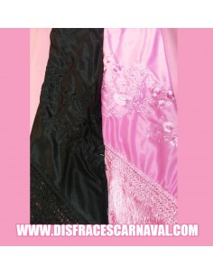 Mantoncillo Bordado Rosa 170x80