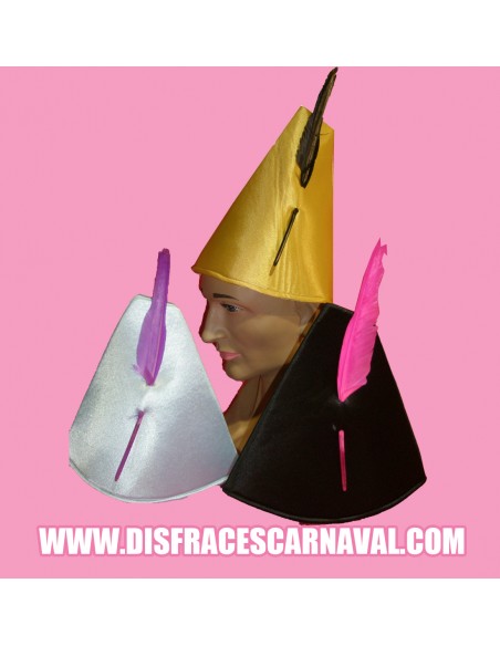GORRO PINOCHO,PETER CON PLUMA PAVO