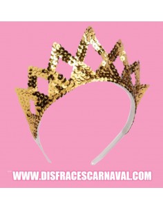 Tiara Lentejuelas Oro