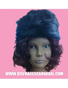 SOMBRERO RUSO ALTO PELUCHE NEGRO LARGO