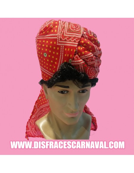 TURBANTE HINDU ROJO