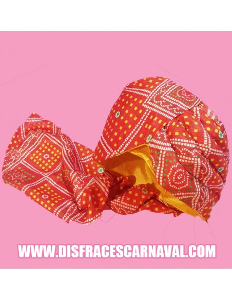 TURBANTE HINDU ROJO