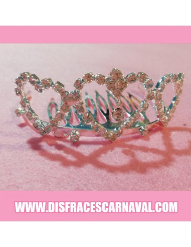 TIARA METALICA STRASS 8cm