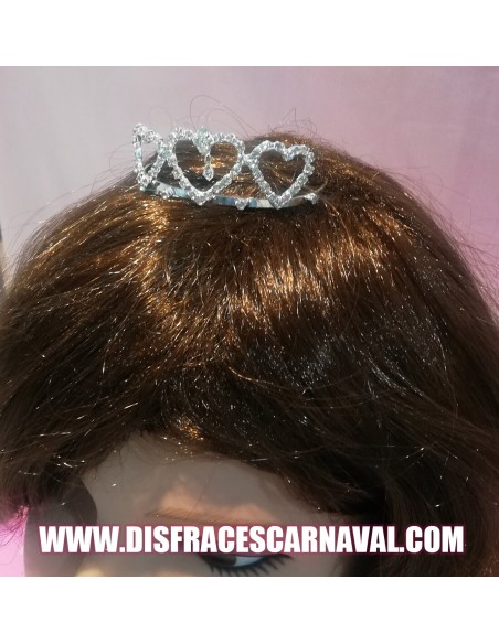 TIARA METALICA STRASS 8cm