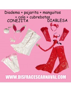 SET CHAROL CONEJO-DIABLO 5 PIEZAS