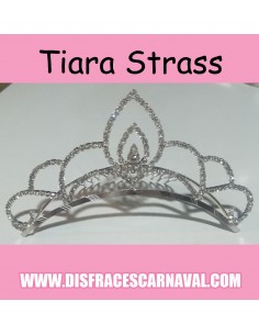 TIARA METALICA STRASS 14cm MEDIANA