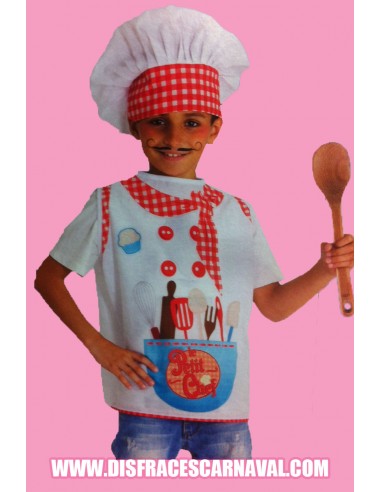Peto + Gorro Cocinero 5-7 años