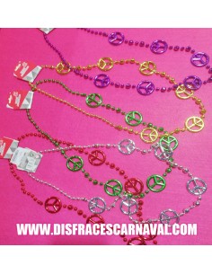 Collar símbolos pacifistas Morada