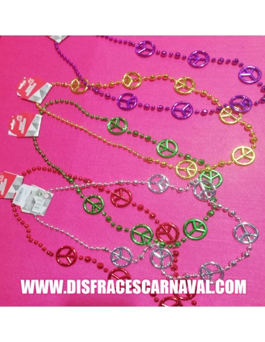 Collar símbolos pacifistas Morada