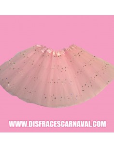 Tutu tules con chispitas ORO 28cm 2