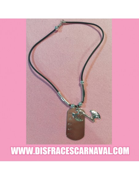 Chapa identificativa soldado con mano/hacha