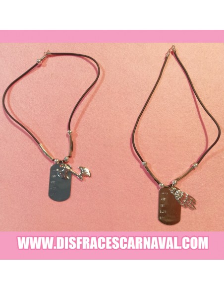 Chapa identificativa soldado con mano/hacha