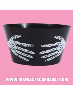 BOL PALOMITAS NEGRO MANOS DE ESQUELETO
