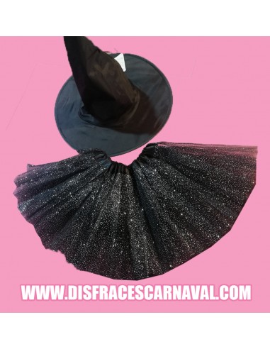 TUTU TUL Ng / Nja CON CAPA TUL BRILLOS 28cm