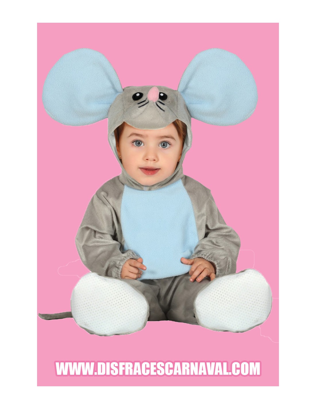 Inf Eco Bebe Raton Gris Con Orejas Azules Ratatuille