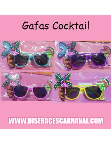 GAFAS CON PALMERA Y COCKTAL