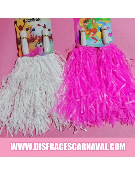 POM POM ANIMADORA  (PAR) PLASTICO ECO