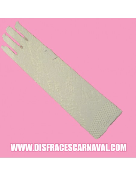 Guantes Ad Largo 35cm Encaje Bl/Ng