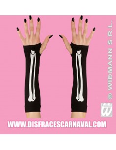 GUANTES ESQUELETO AD MITONES LARGOS