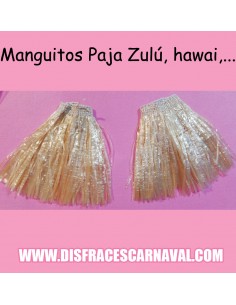 MANGUITOS RAFIA HAWAIANOS (PAR) 22cm 2