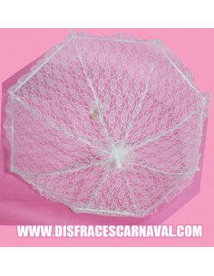 SOMBRILLA ENCAJE  80cm  BL