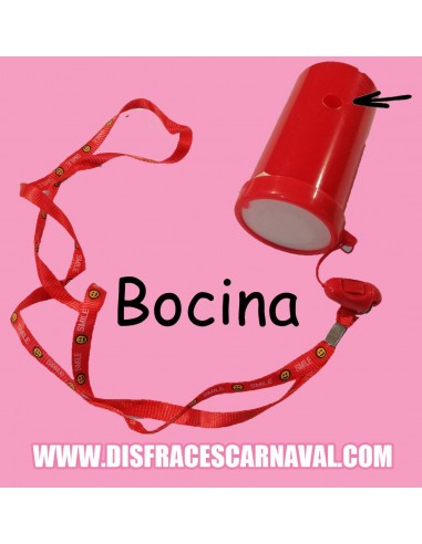 BOCINA CON CORDON PARA COLGAR