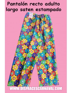 PANTALON SATEN ESTAMPADO RECTO PAYASO