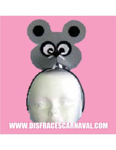 Diadema Raton Fieltro gris 2