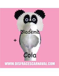 Diadema + Cola Oso Panda 2