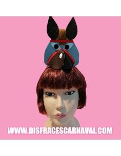 DIADEMA BURRO GRIS FIELTRINA CON CARA 2