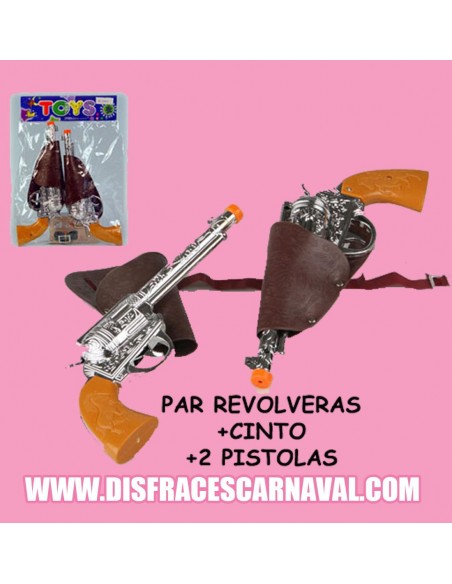 Par Revolveras + cinto + 2 pistolas eco