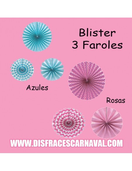 POLIBAG 3 FAROLES BABYSHOWER AZ/RSA