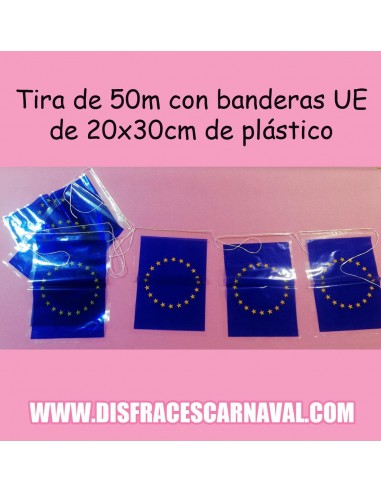 PAQ. BANDERAS U.E.PLASTICO 50m DE 20X30cm