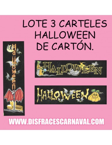 Set 3 carteles halloween