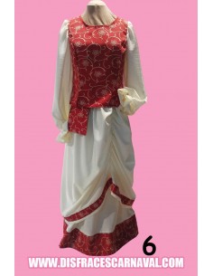 DAMA MEDIEVAL FALDA BEIGE CUERPO TAPICERIA CALDERA 2