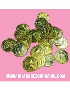 Bolsa con monedas piratas