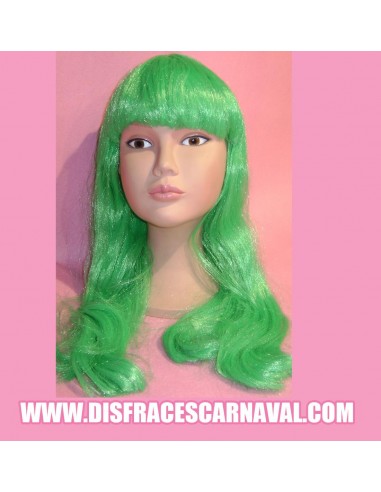 PELUCA LARGA FLEQUILLO VERDE