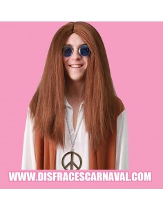 MELENA LISA HIPPIE RAYA AL MEDIO SIN FLEQUILLO CASTAÑA