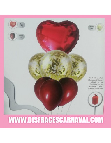 BOUQUET GLOBOS CORAZON (H0 y H1)