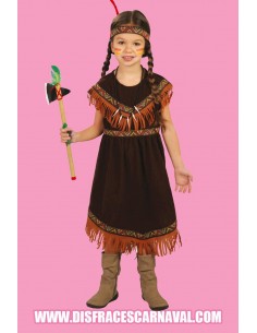 INDIA VELOUR MARRON Y FLECOS TEJA infantil