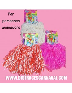 POM POM ANIMADORA  (PAR) PLASTICO ECO