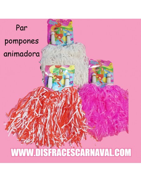 POM POM ANIMADORA  (PAR) PLASTICO ECO