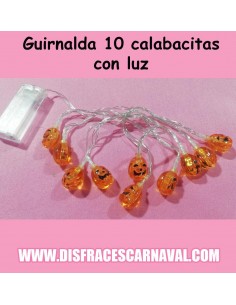 GUIRNALDA 10 CALABACITAS CON LUZ