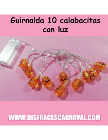 GUIRNALDA 10 CALABACITAS CON LUZ