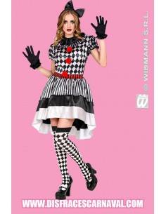 PAYASETA BL-NG VESTIDO RAYAS CON COLA