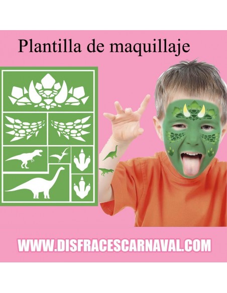 PLANTILLA MAQUILLAJE DRAGON-DINOSURIO
